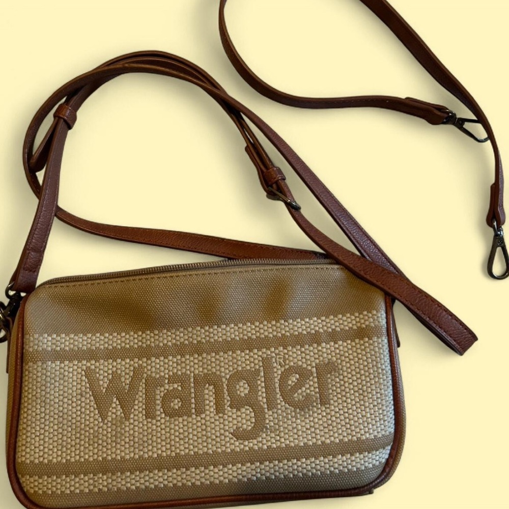 Wrangler Tan and Brown Crossbody Bag